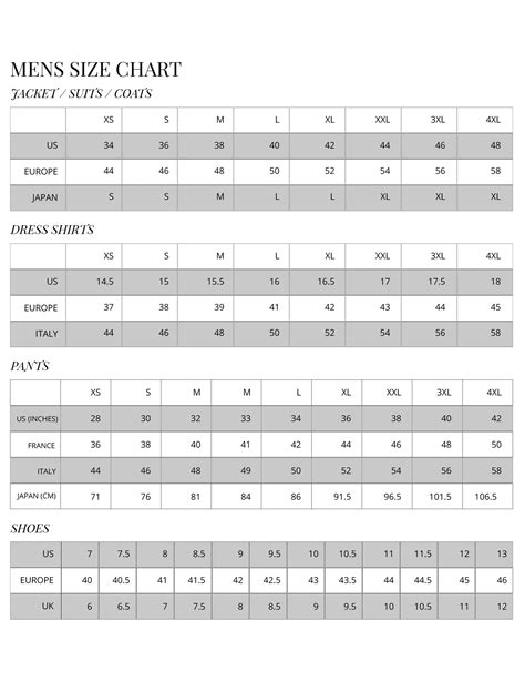 dior homme coat sizing chart|Dior size chart men.